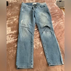 Light blue - light weight jeans.